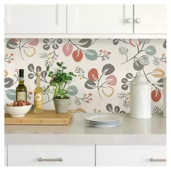 Kirklands Home Wall Murals & Wallpaper|Scandinavian Botanical Peel & Stick Wallpaper