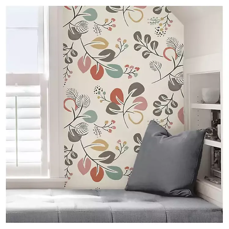 Kirklands Home Wall Murals & Wallpaper|Scandinavian Botanical Peel & Stick Wallpaper