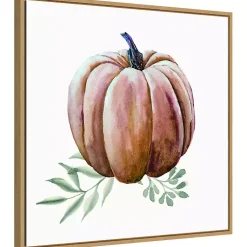 Clearance Scenic Pumpkin Watercolor Framed Wall Art Fall