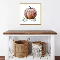 Clearance Scenic Pumpkin Watercolor Framed Wall Art Fall