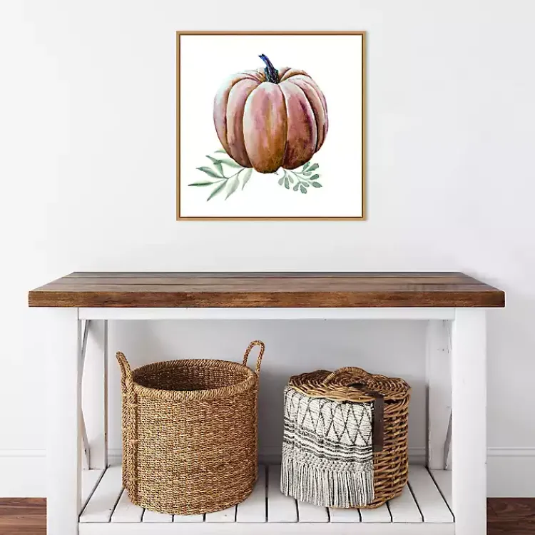 Clearance Scenic Pumpkin Watercolor Framed Wall Art Fall