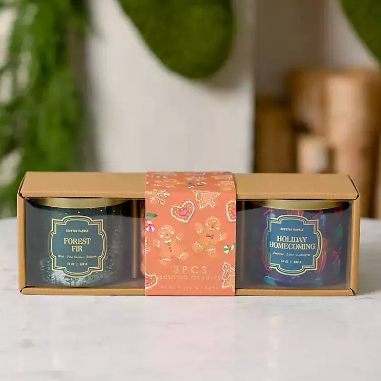 Discount Scents of the Holidays Jar Candles, Set of 3 Candles