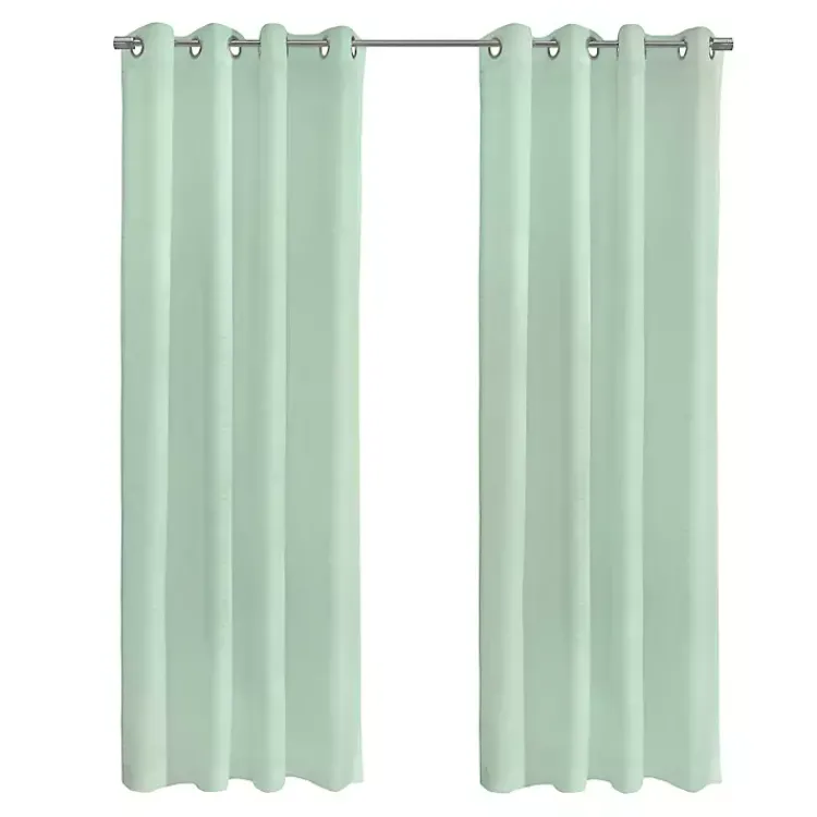 Kirklands Home Curtains & Drapes|Seafoam Boucle Sheer Curtain Panel, 84 in. Green