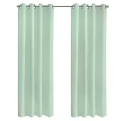 Kirklands Home Curtains & Drapes|Seafoam Boucle Sheer Curtain Panel, 95 in. Green