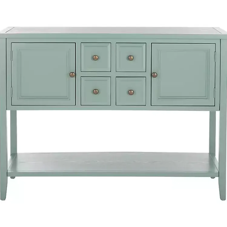 Kirklands Home Cabinets & Sideboards|Seafoam 4-Drawer Charlotte Sideboard Green