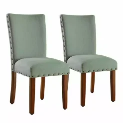 Kirklands Home Dining Chairs|Seafoam Parsons Chairs, Set of 2 Green