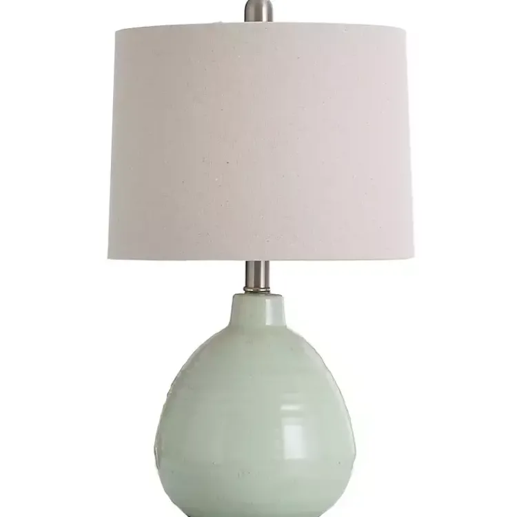 Kirklands Home Table Lamps|Seafoam Mint Green Ceramic Table Lamp Tan