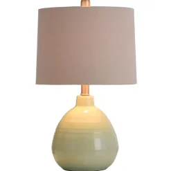 Kirklands Home Table Lamps|Seafoam Mint Green Ceramic Table Lamp Tan