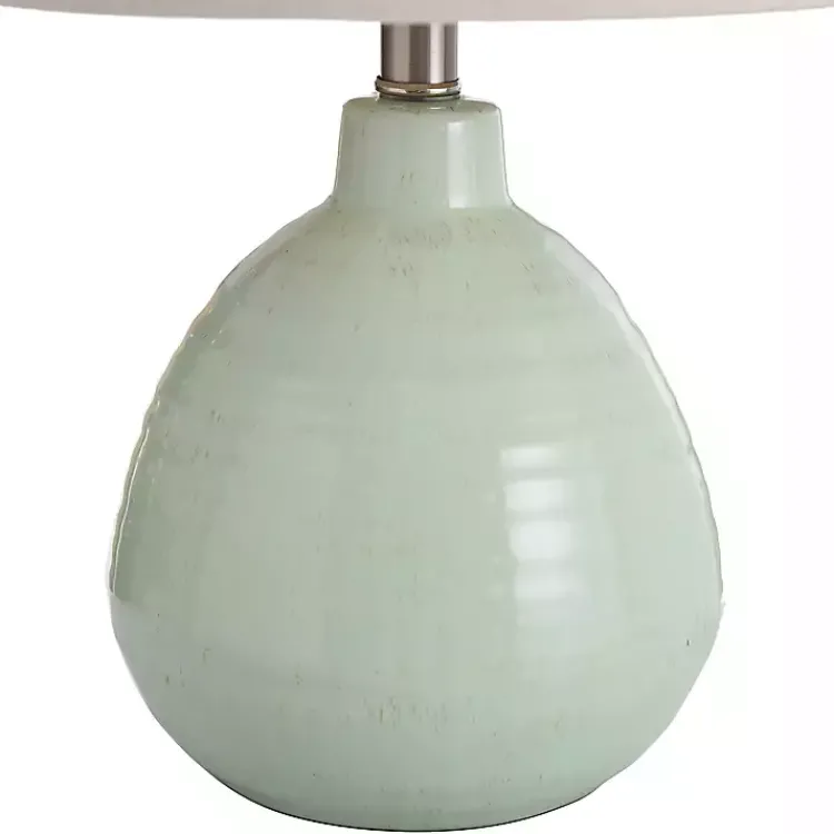 Kirklands Home Table Lamps|Seafoam Mint Green Ceramic Table Lamp Tan