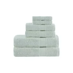 Kirklands Home Bath Towels|Seafoam Organic Cotton 6-pc. Towel Set Blue