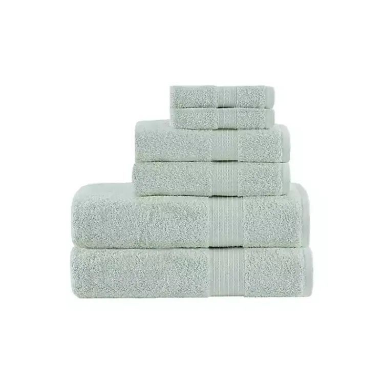 Kirklands Home Bath Towels|Seafoam Organic Cotton 6-pc. Towel Set Blue