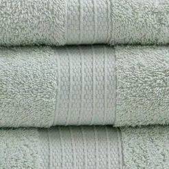 Kirklands Home Bath Towels|Seafoam Organic Cotton 6-pc. Towel Set Blue