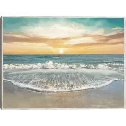 Kirklands Home Canvas Art|Seafoam Sunrise Framed Canvas Art Print