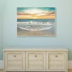 Kirklands Home Canvas Art|Seafoam Sunrise Framed Canvas Art Print