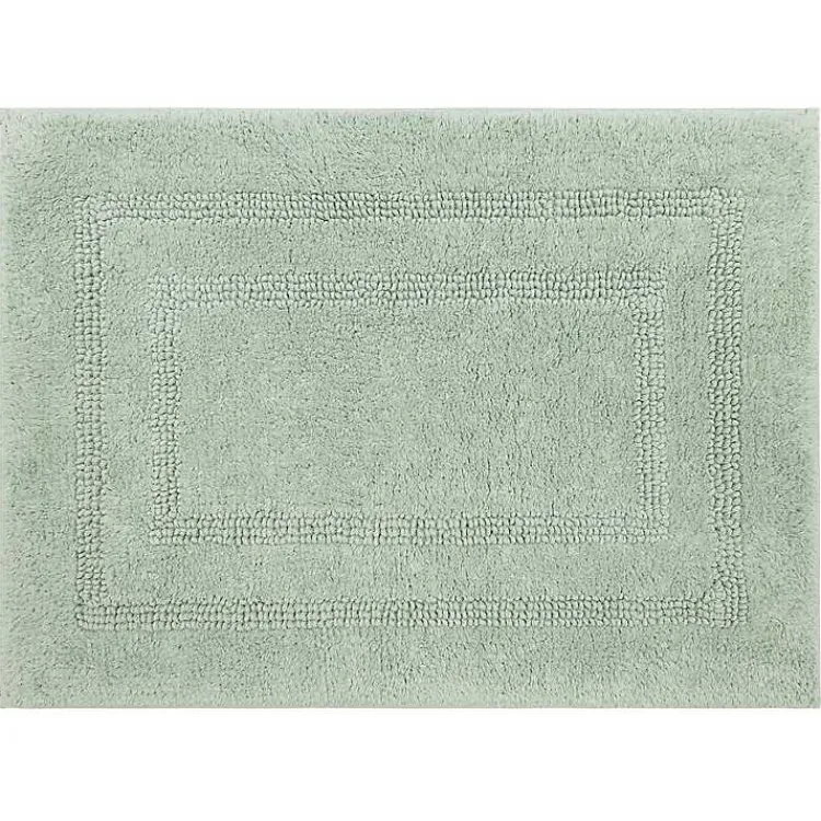 Kirklands Home Bathroom Rugs|Seaglass Reversible Cotton Bath Mat, 45 in. Green