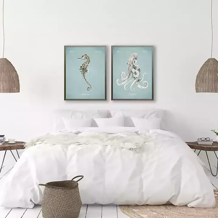 Kirklands Home Framed Art|Seahorse in Blue Framed Art Print