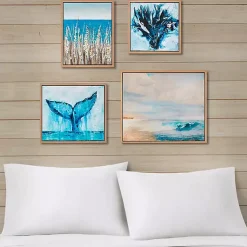Kirklands Home Framed Art|Seascape Multi-Sized Canvas Art Prints, Set of 4 Blue