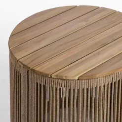 Kirklands Home Outdoor Tables|Seaside Outdoor Accent Table Brown