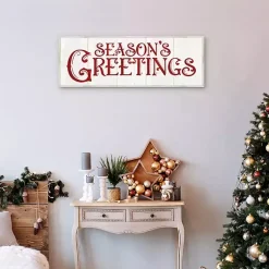 Best Season's Greetings Rustic Framed Canvas Art Print Christmas Art & Wall Decor