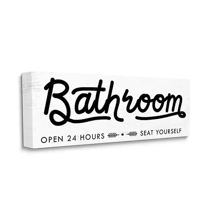 Kirklands Home Wall Quotes & Signs|Seat Yourself Sign Canvas Art Print