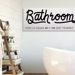 Kirklands Home Wall Quotes & Signs|Seat Yourself Sign Canvas Art Print