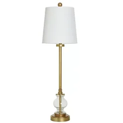 Kirklands Home Buffet Lamps|Seeded Glass & Metal Buffet Lamp Gold
