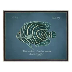 Kirklands Home Framed Art|Semicircle Angelfish Framed Wall Art Blue