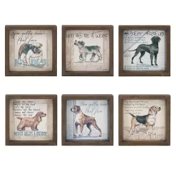 Kirklands Home Framed Art|Sentimental Dogs Framed Art Prints, Set of 6 Multi
