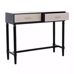 Kirklands Home Console Tables|Serena 2-Drawer Console Table Black