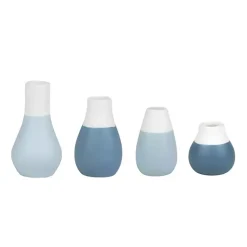 Outlet Shades of Two-Toned Mini Vases, Set of 4 Vases