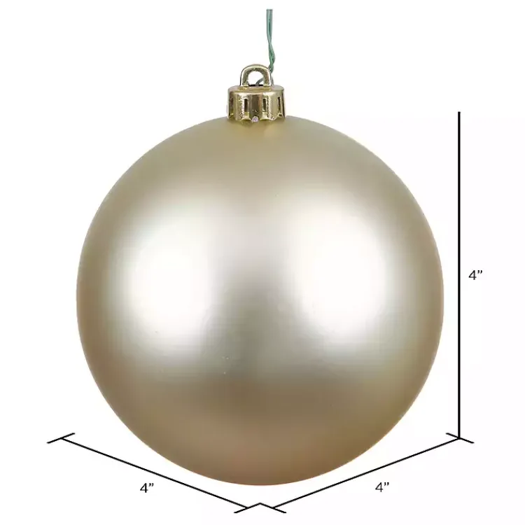 Online Shatterproof Champagne Ball Ornaments, Set of 6 Christmas Ornaments