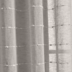 Kirklands Home Curtains & Drapes|Sheer Textured Curtain Panel Set, 84 in. Gray