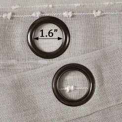 Kirklands Home Curtains & Drapes|Sheer Textured Curtain Panel Set, 84 in. Gray