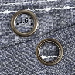 Kirklands Home Curtains & Drapes|Sheer Navy Striped Curtain Panel Set, 95 in. Blue