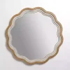 Kirklands Home Decorative Mirrors|Shelby Natural Wood Scalloped Wall Mirror