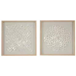 Kirklands Home Framed Art|Shell Design Shadow Box 2-pc. Wall Art