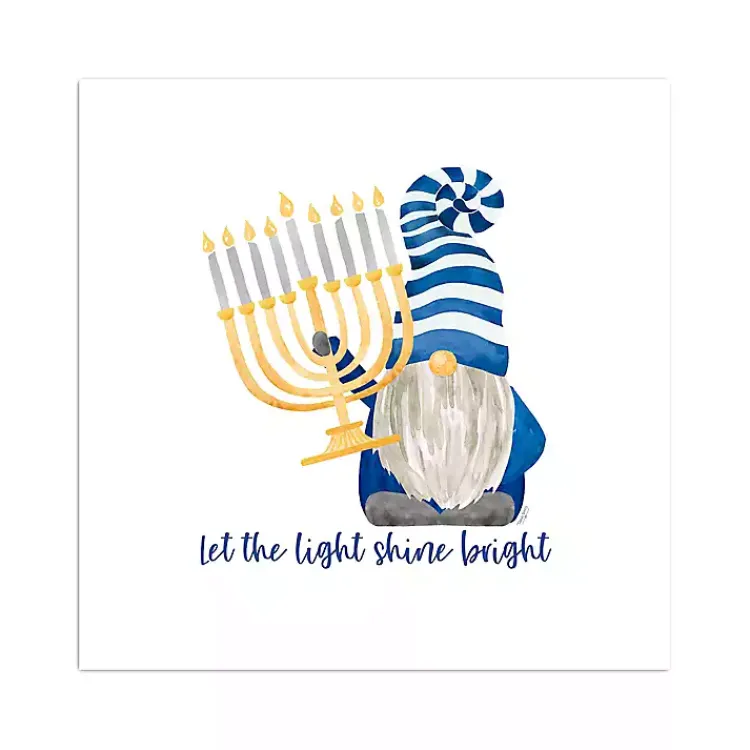 Outlet Shine Bright Menorah Gnome Canvas Art Print Hanukkah Decorations