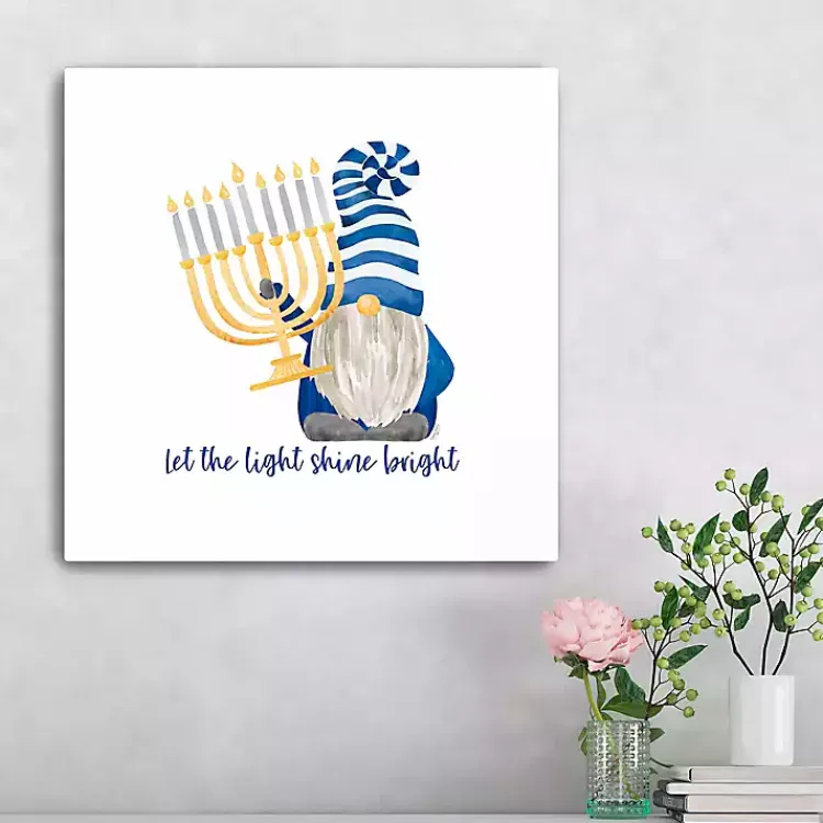 Outlet Shine Bright Menorah Gnome Canvas Art Print Hanukkah Decorations