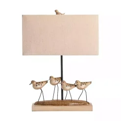 Kirklands Home Table Lamps|Shore Birds Hand Carved Table Lamp Tan