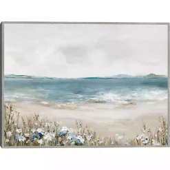 Kirklands Home Canvas Art|Shoreline Splendor Framed Canvas Art Print Blue