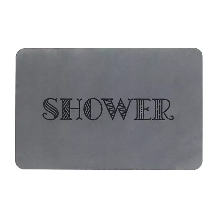 Kirklands Home Bathroom Rugs|Shower Stone Bath Mat Gray