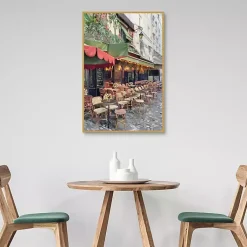 Kirklands Home Canvas Art|Sidewalk Cafe Framed Canvas Art Print