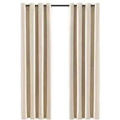 Kirklands Home Curtains & Drapes|Silky Wheat Blackout Curtain Panel, 95 in. Gold