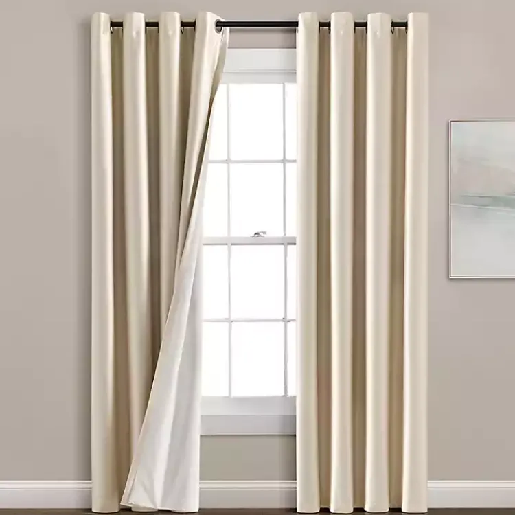 Kirklands Home Curtains & Drapes|Silky Wheat Blackout Curtain Panel, 95 in. Gold
