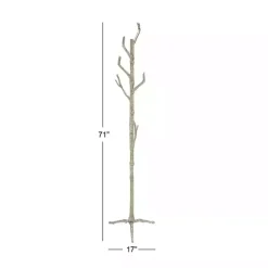 Kirklands Home Entryway Furniture|Silver Aluminum Tree Branch Coat Rack