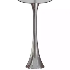 Kirklands Home Table Lamps|Silver and Tapered Table Lamps, Set of 2 Black