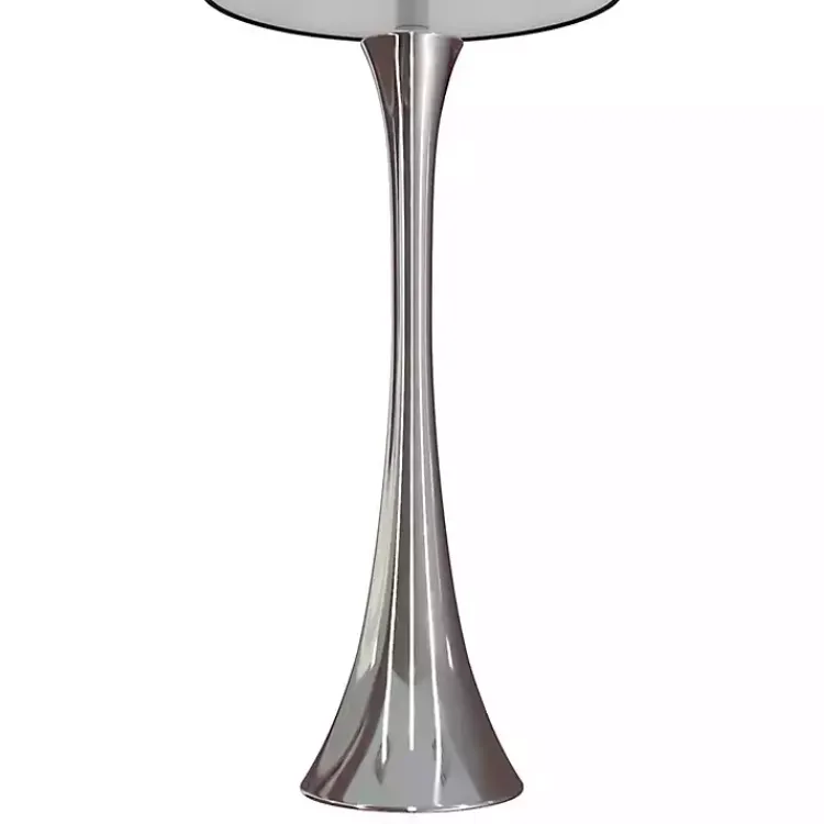 Kirklands Home Table Lamps|Silver and Tapered Table Lamps, Set of 2 Black