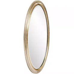 Kirklands Home Decorative Mirrors|Silver and Gold Carlton Oval Wall Mirror