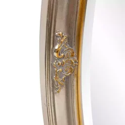 Kirklands Home Decorative Mirrors|Silver and Gold Carlton Oval Wall Mirror