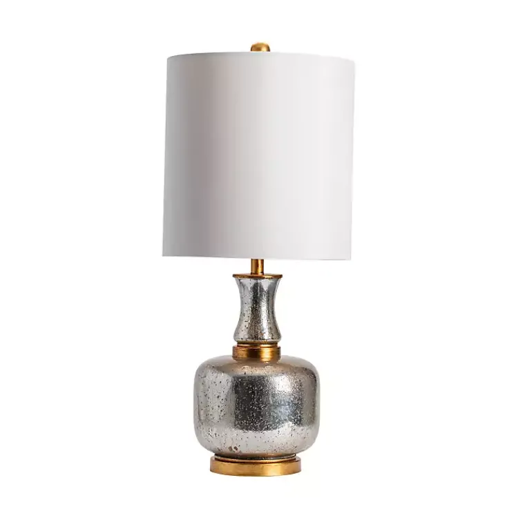 Kirklands Home Table Lamps|Silver and Gold Mercury Glass Table Lamp White
